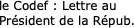 le Codef : Lettre au