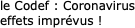 le Codef : Coronavirus effets